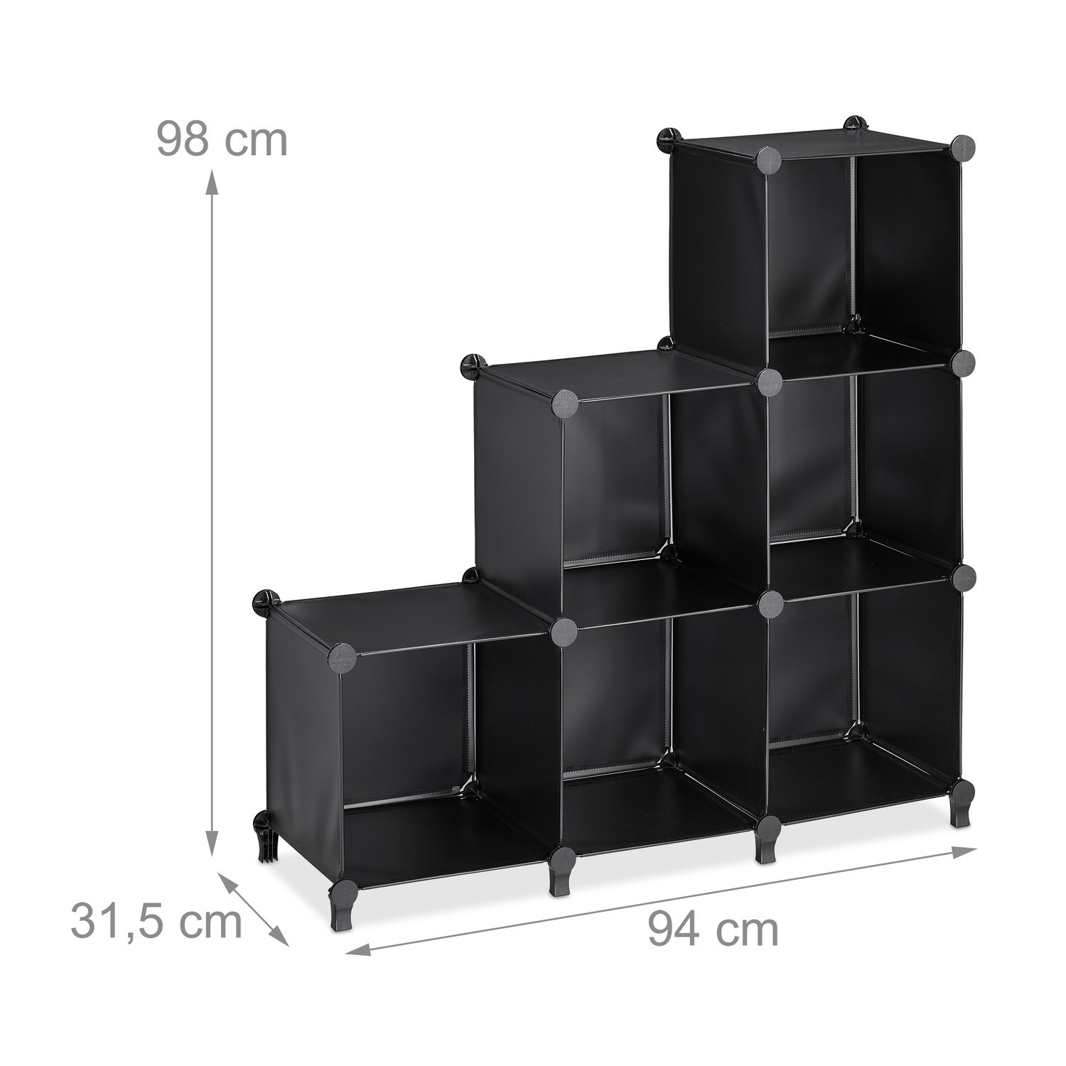 Regalsystem mit 6 Würfeln