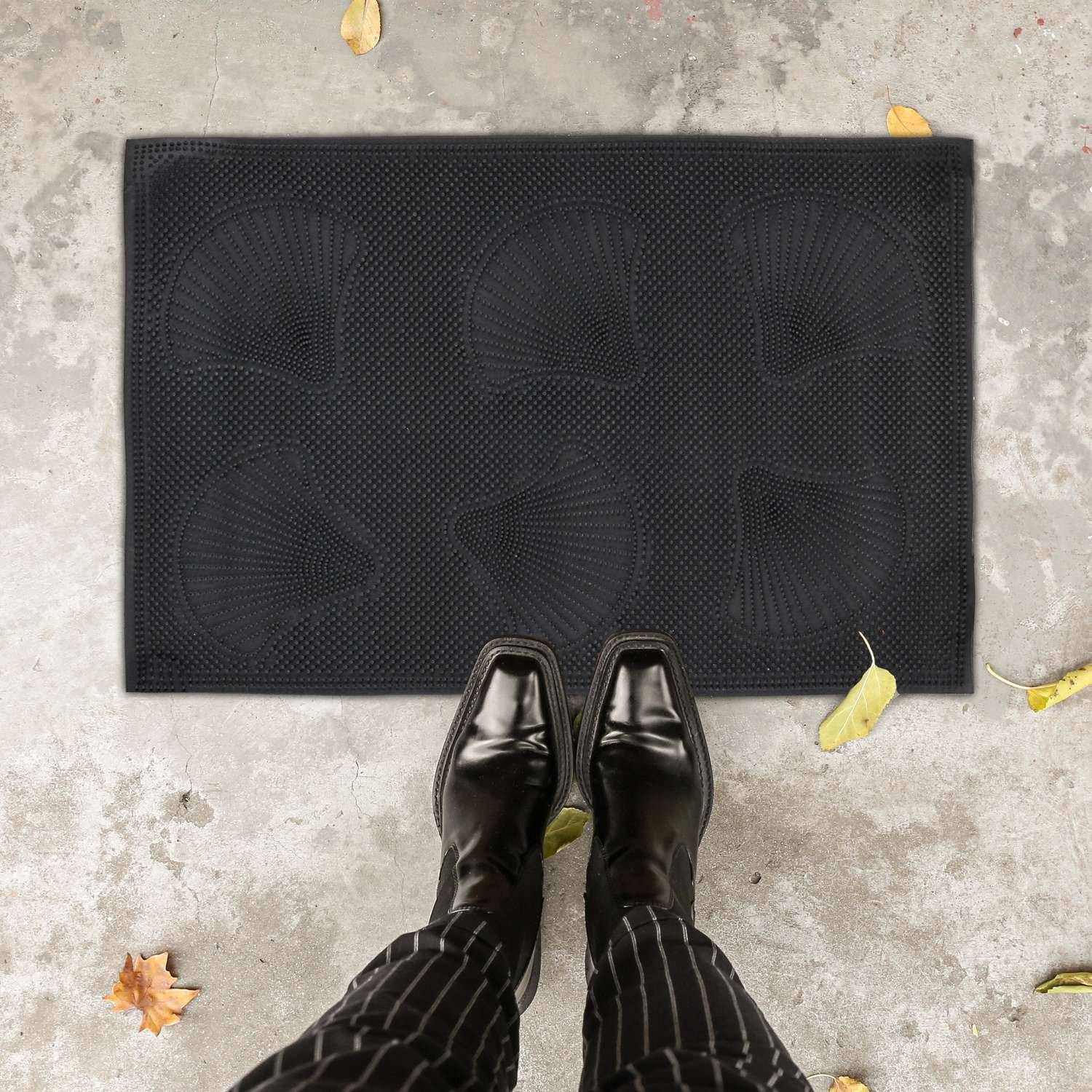 Door mat rubber with shells