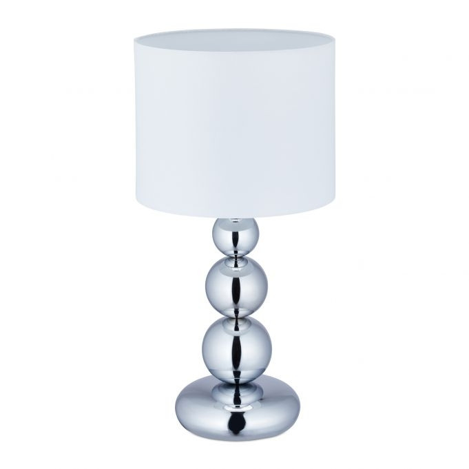 Lampe de table avec boules argentées