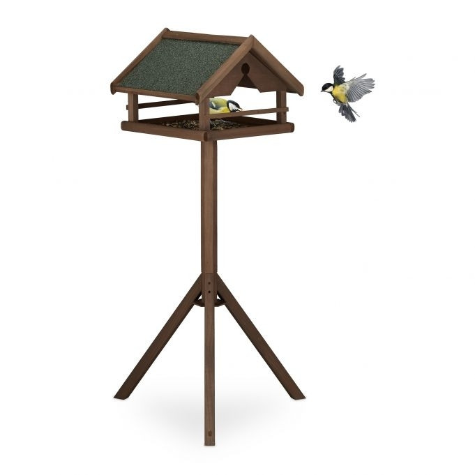 Table oiseau marron sur poteau