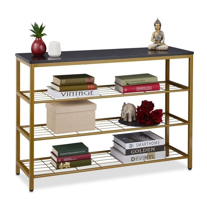Mesa de console com aspecto de mármore