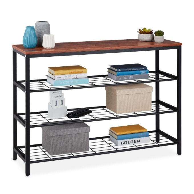 Mesa de console com 3 prateleiras extras