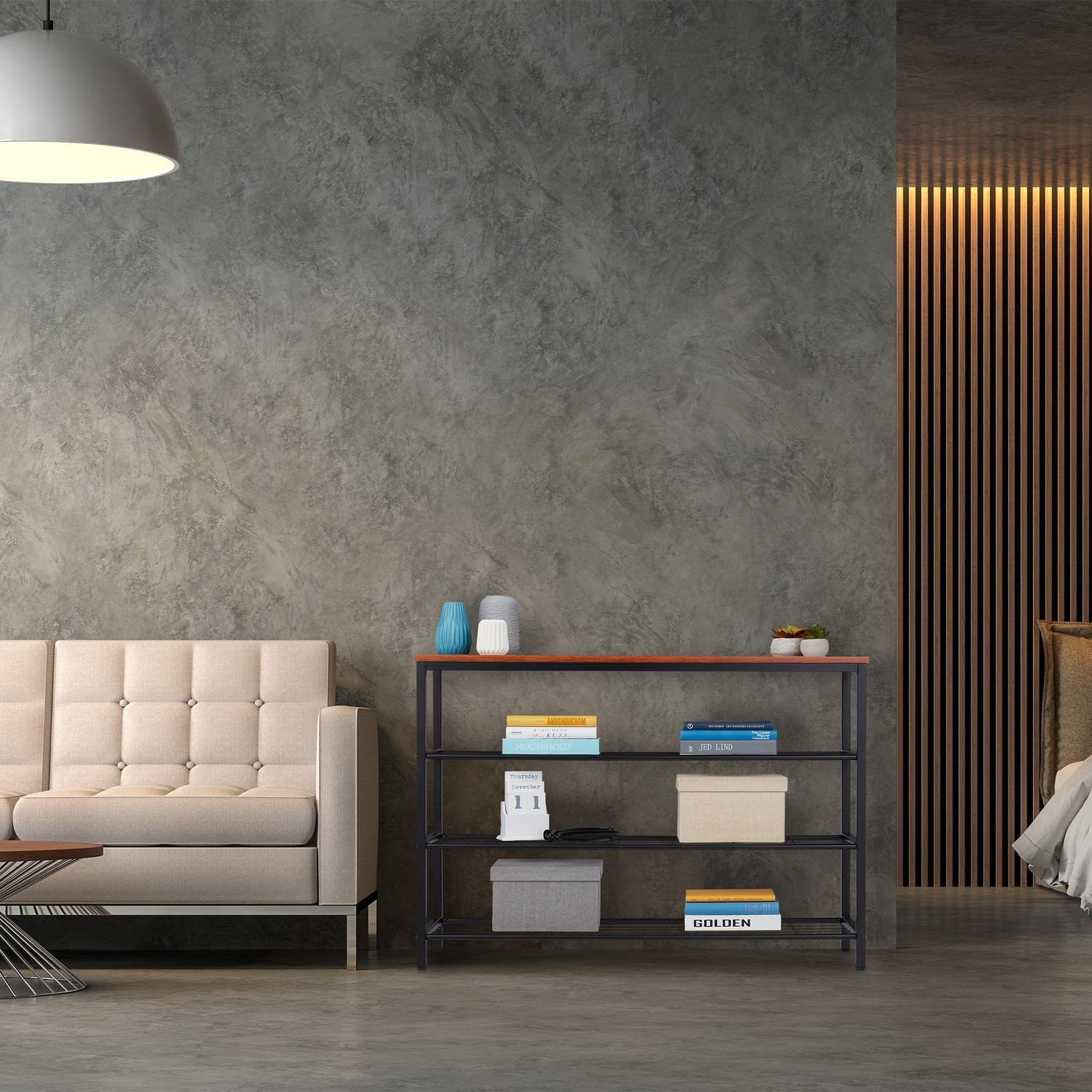 Mesa de console com 3 prateleiras extras