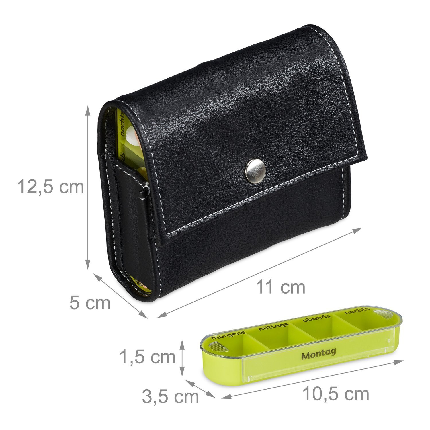 Caixa para tablet com bolso 7 dias 4 compartimentos