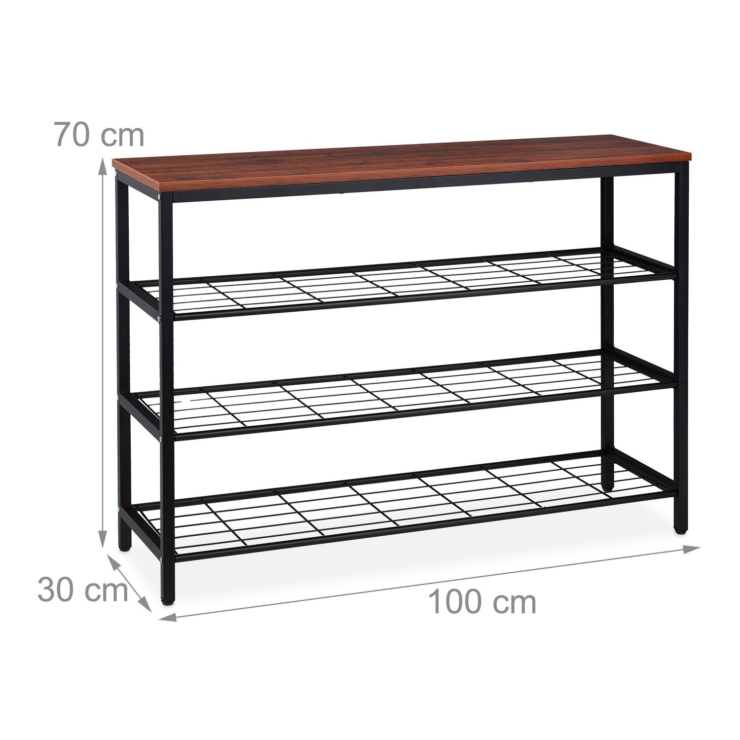 Mesa de console com 3 prateleiras extras
