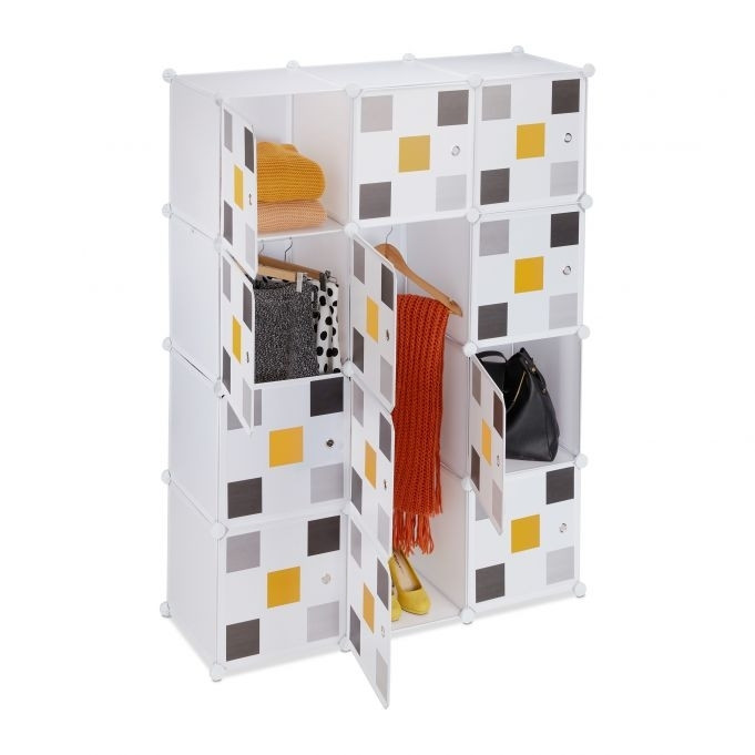 Armoire à étagères 8 compartiments blanche