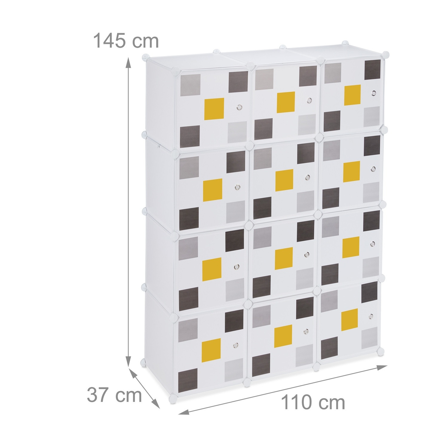 Armário com prateleiras 8 compartimentos branco