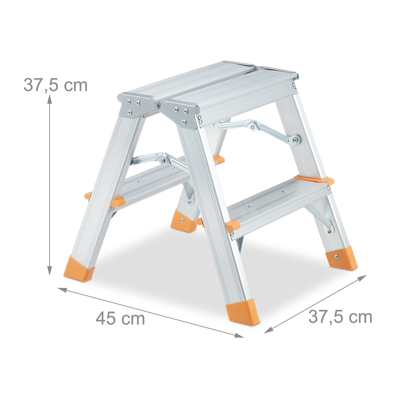 Double-sided aluminum stepladder