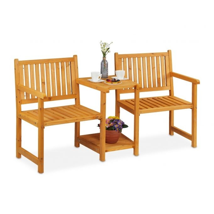 Banco de jardim com mesa