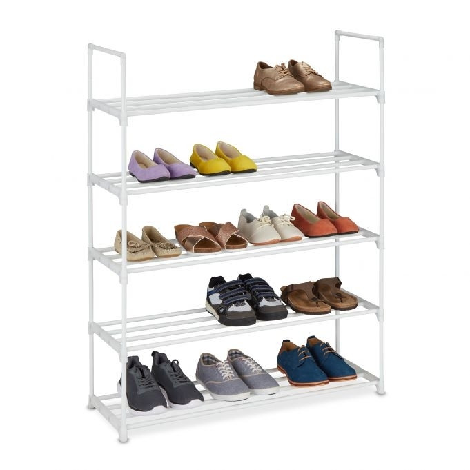 Scaffale per scarpe nero