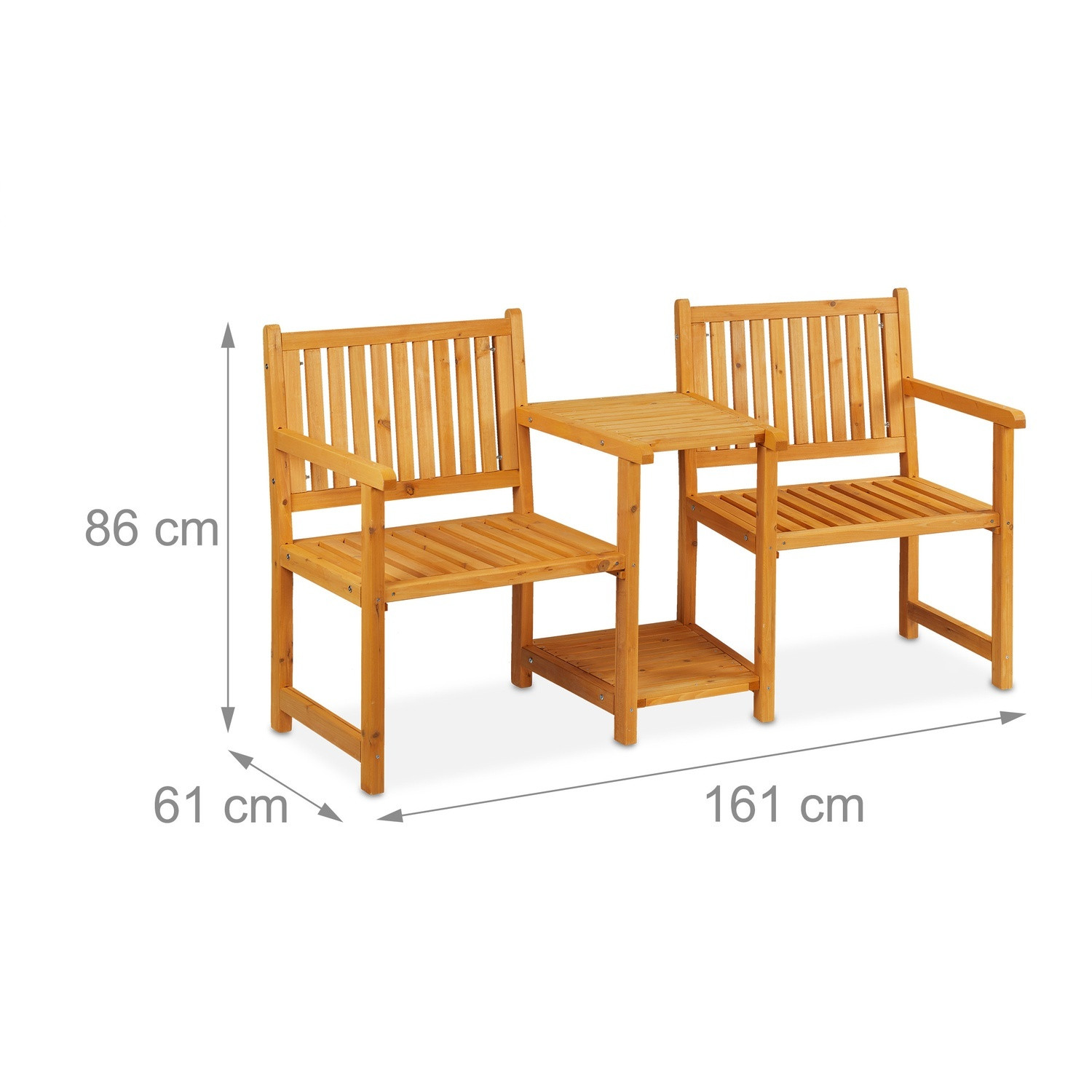 Banc de jardin avec table