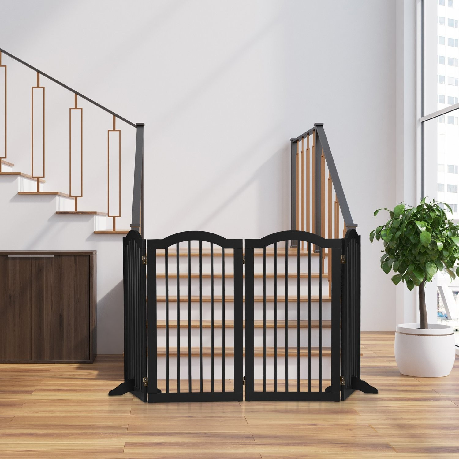 Cancello di sicurezza nero 92 cm