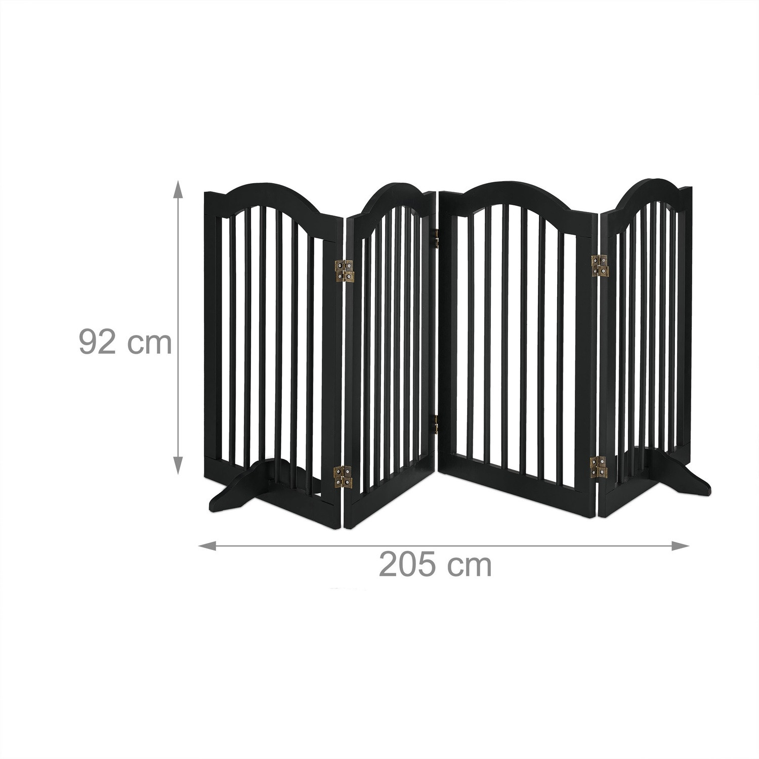 Cancello di sicurezza nero 92 cm