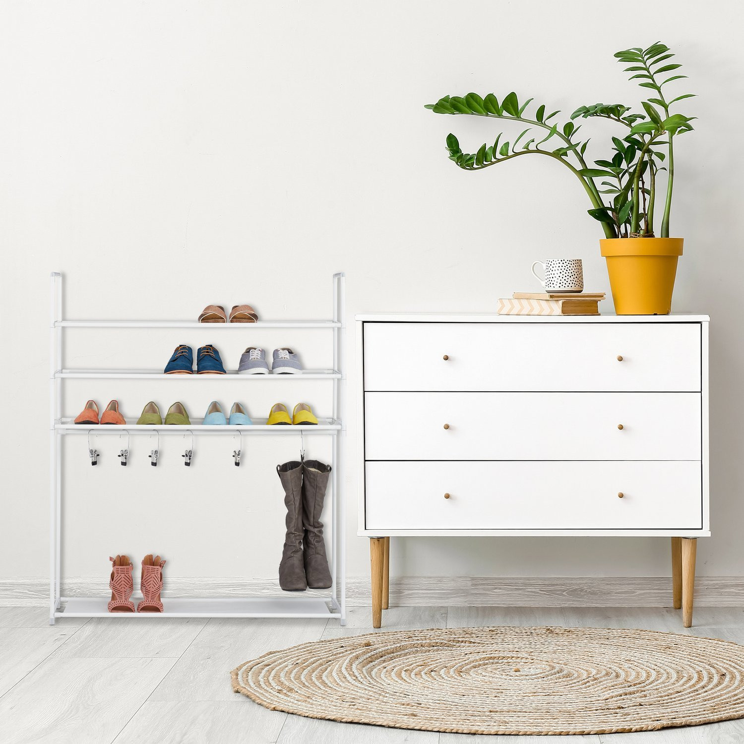 Schuhregal mit Stiefelfach