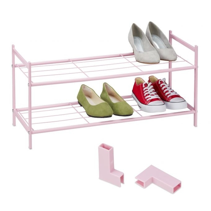 Shoe shelf in pink