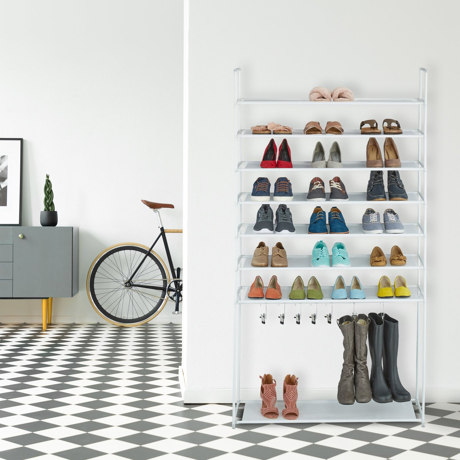 Schuhregal mit Stiefelfach