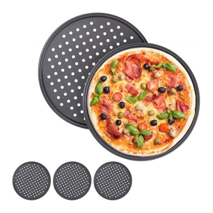 5 Stk. runde Pizzableche