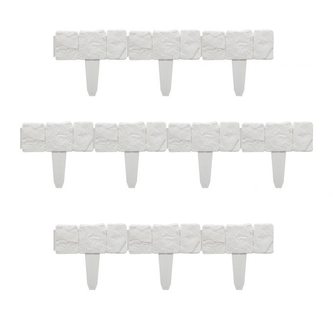 Korting rand steenlook set van 10 wit