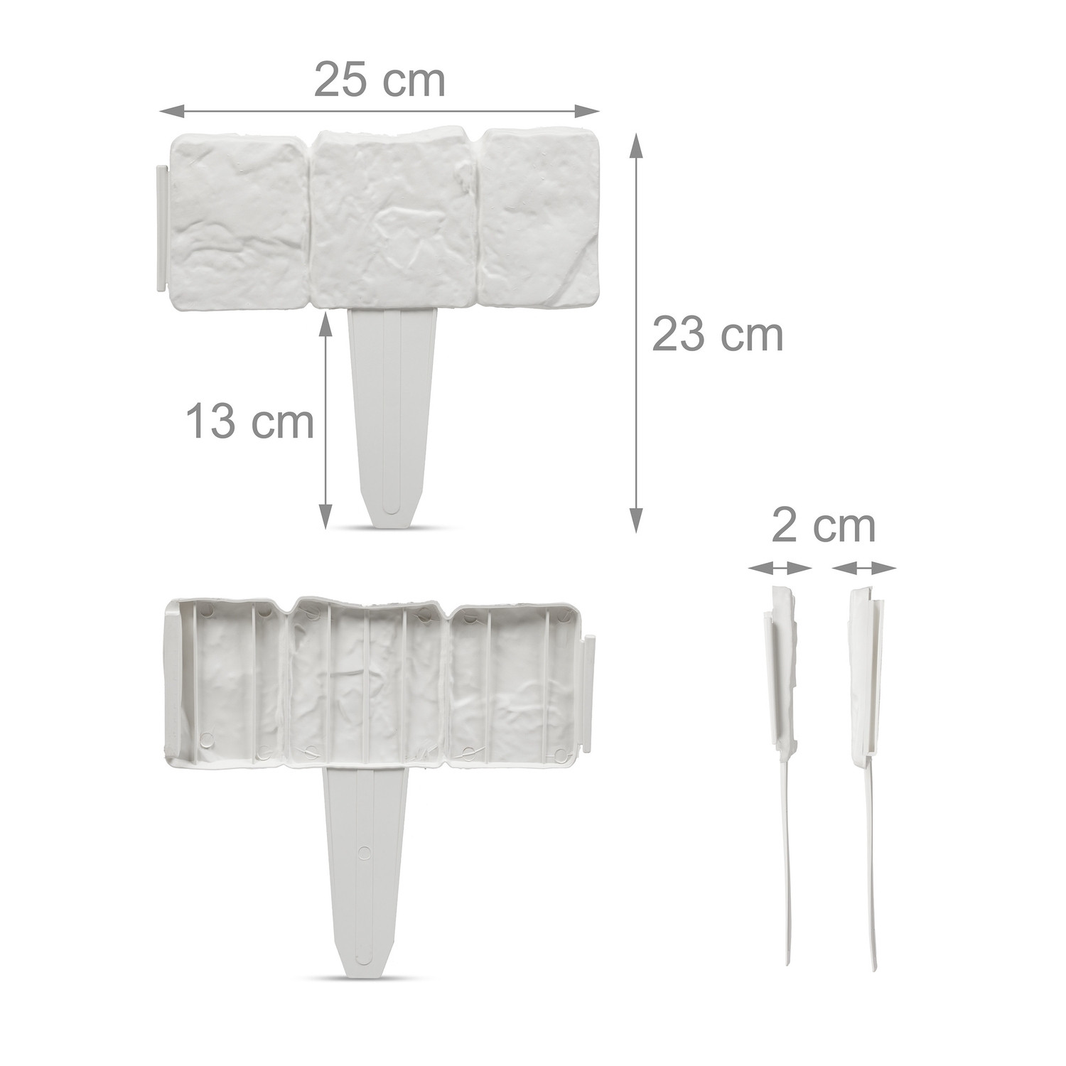 Korting rand steenlook set van 10 wit
