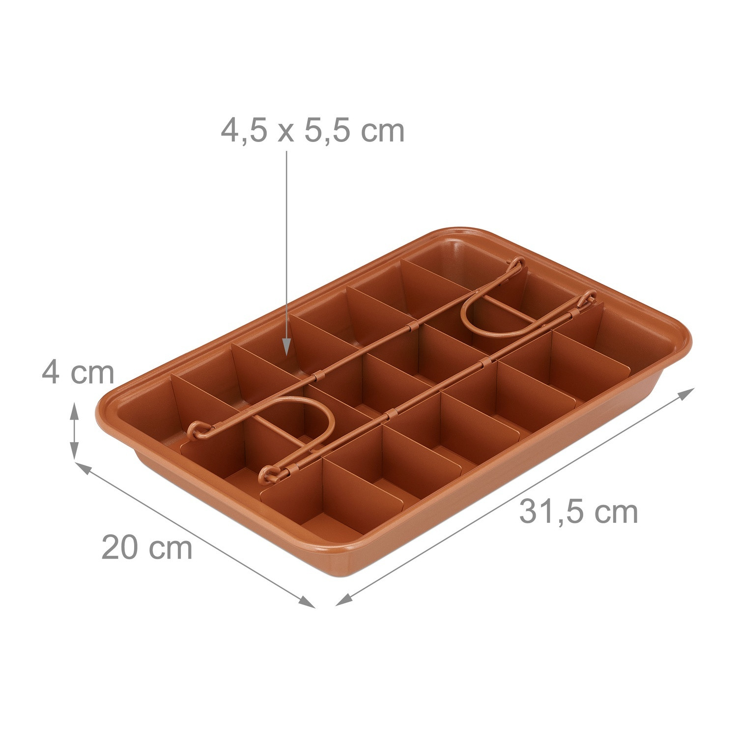 Stampo per brownie con base sollevabile