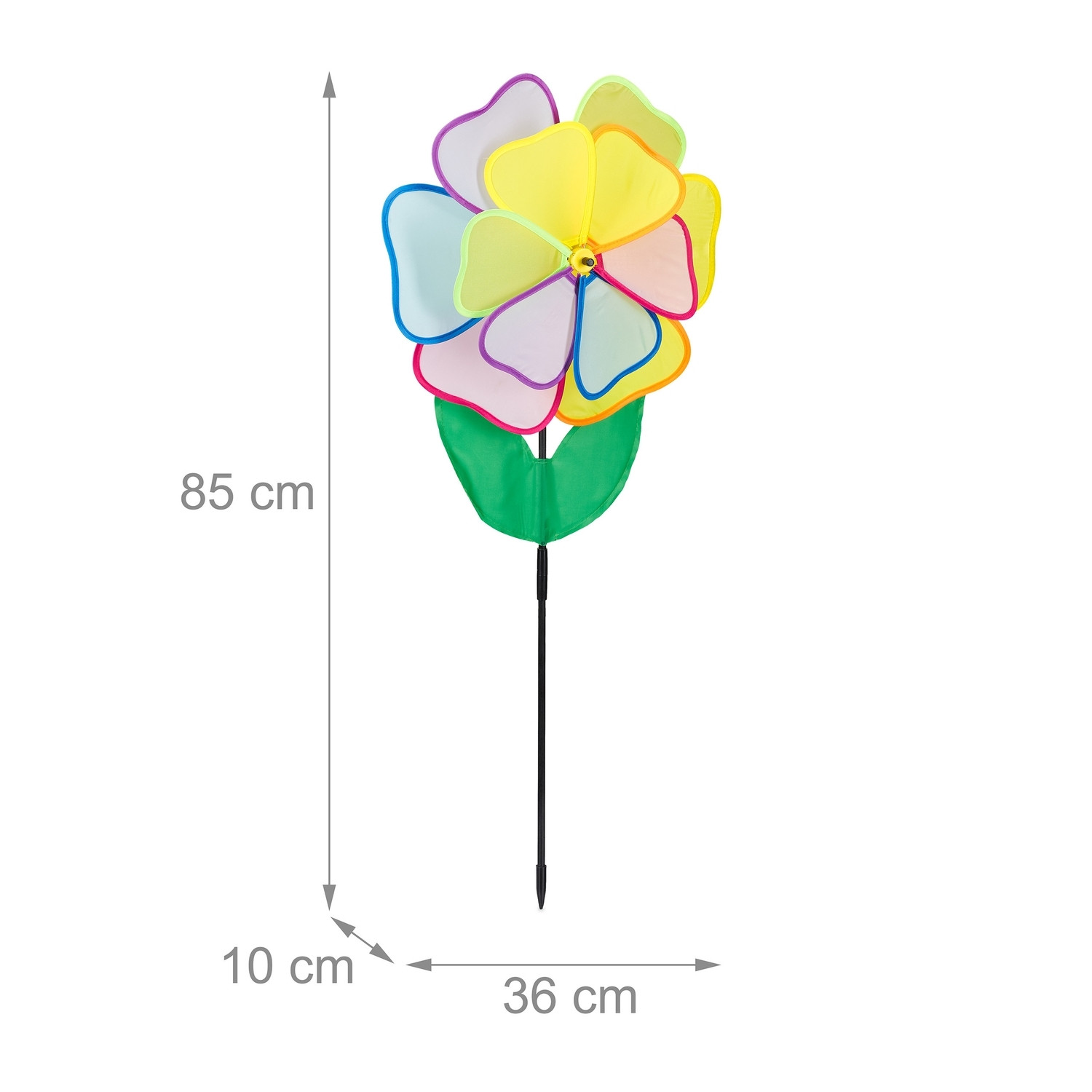 Moulin à vent fleur multicolore