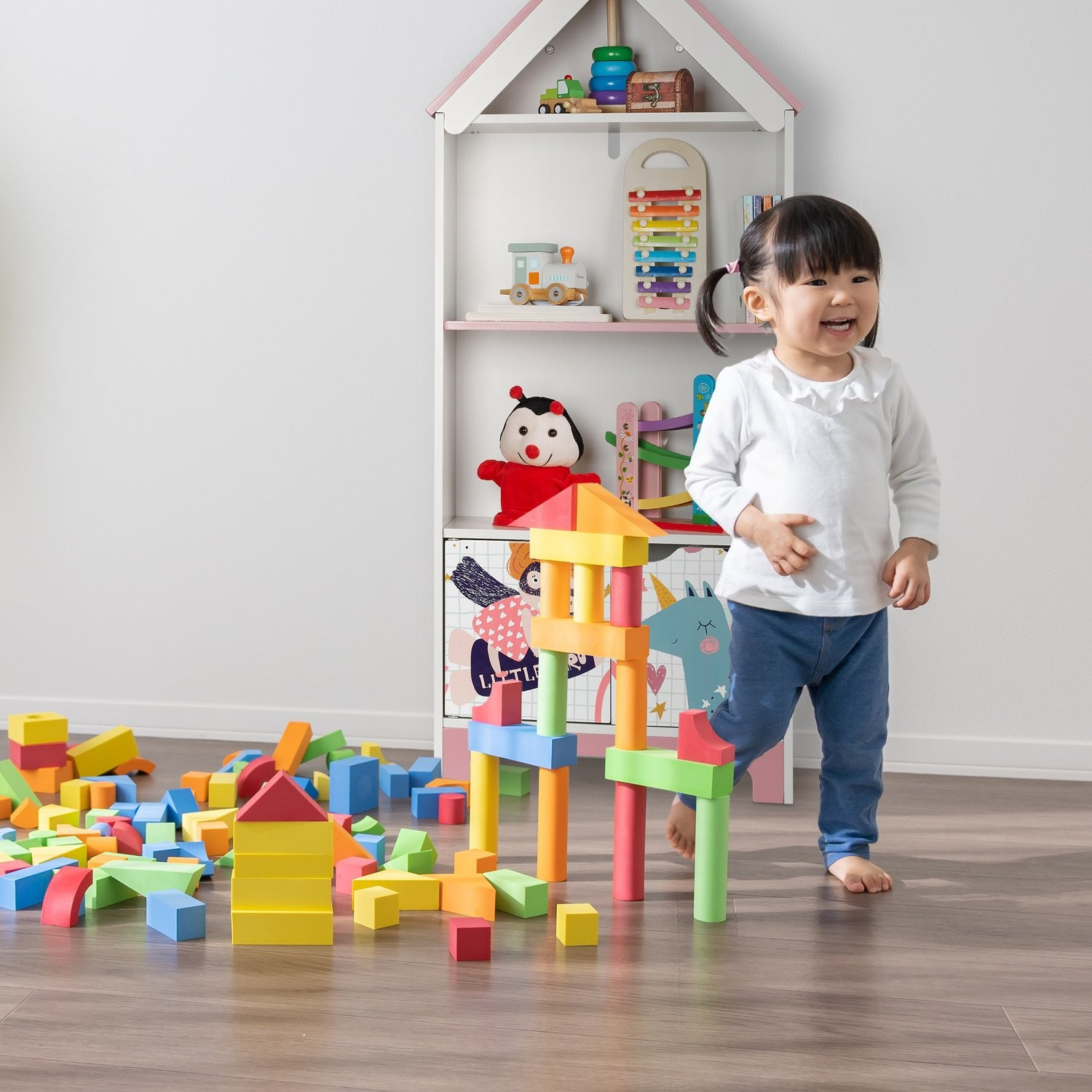 Kinderplank Heldin met deurtjes