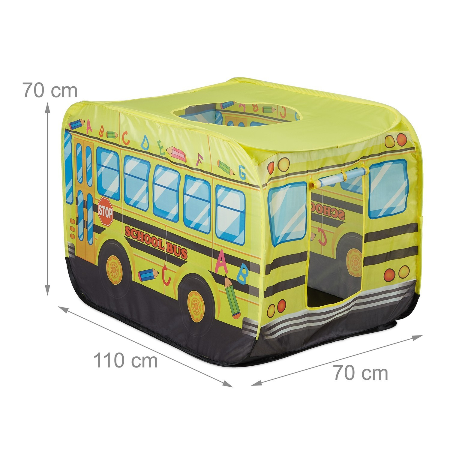 Pop-up speeltent Schoolbus
