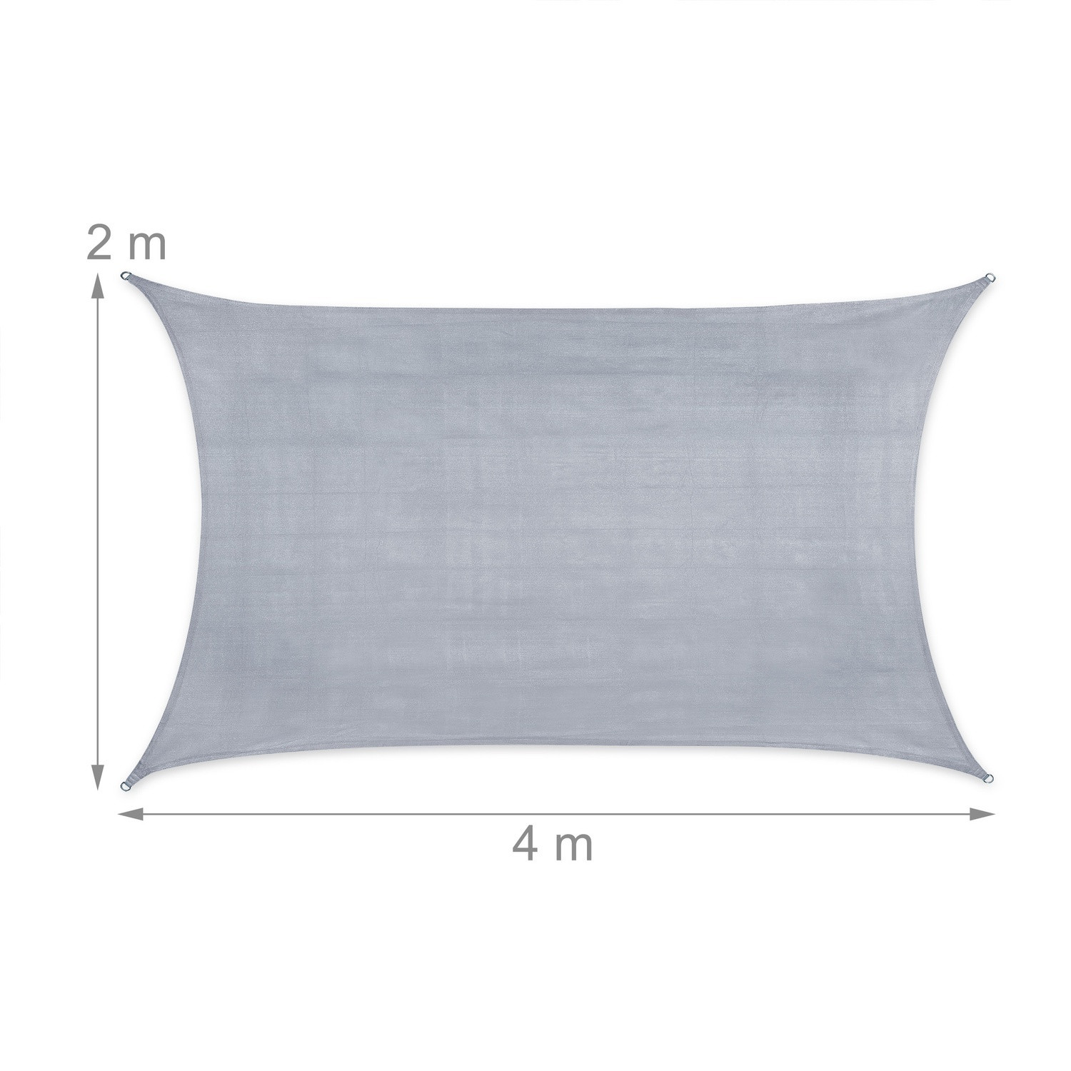 Vela de sol de polietileno rectangular gris claro