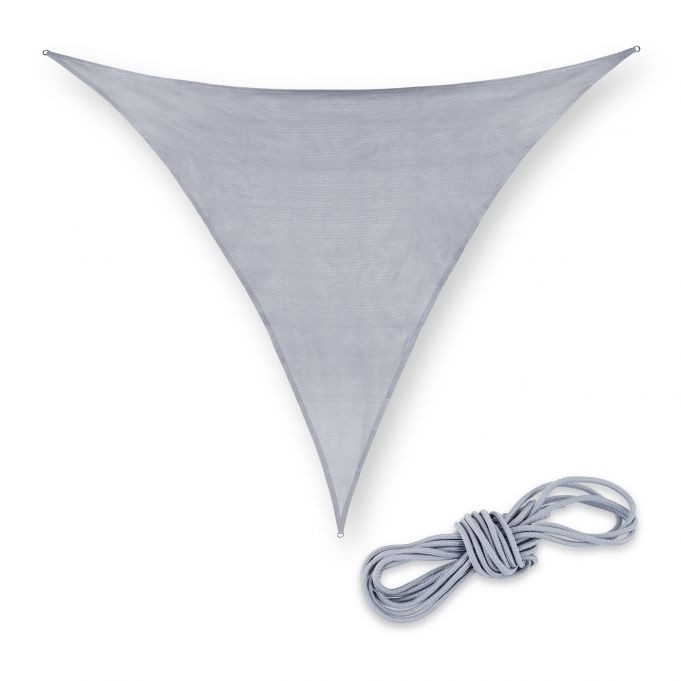 Vela solar de polietileno triangular gris claro
