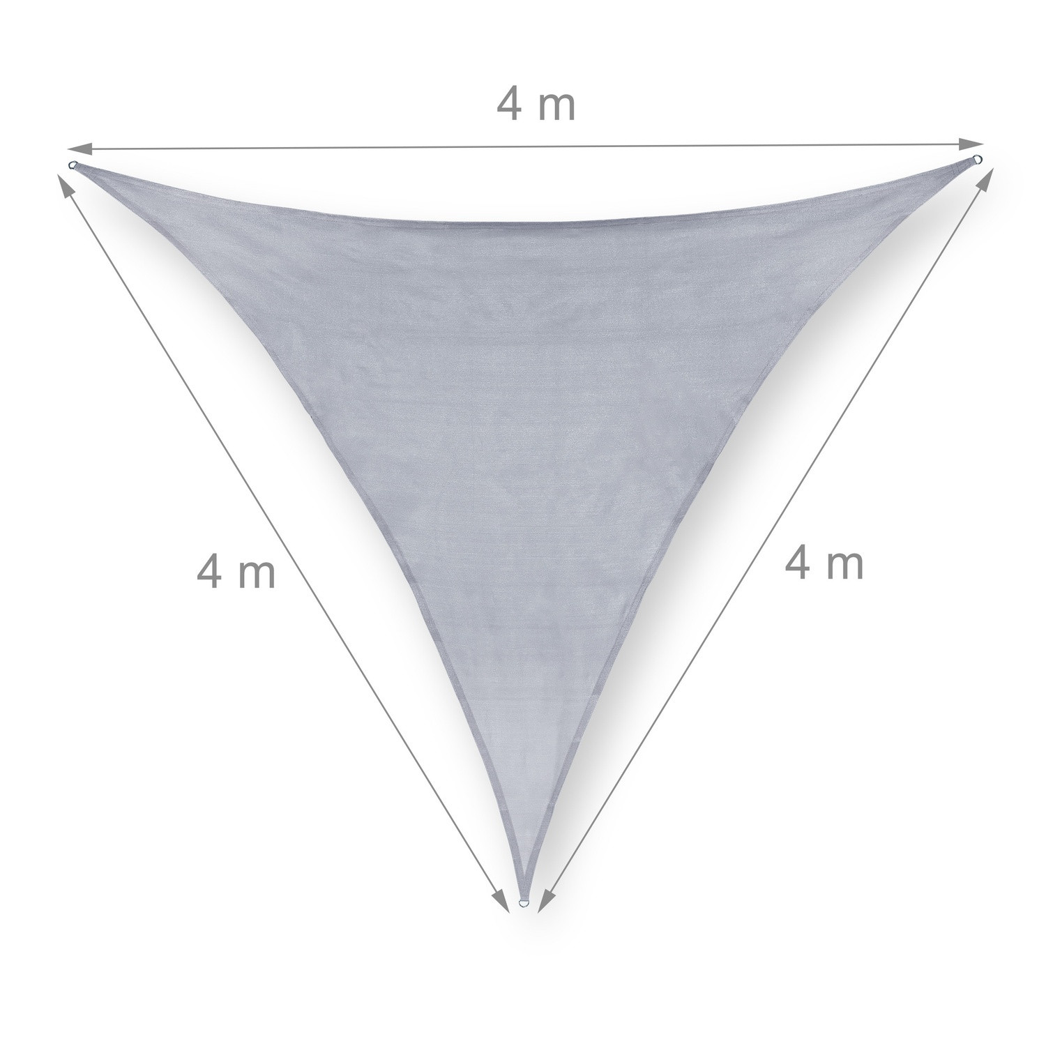 Vela solar em polietileno triangular cinza claro
