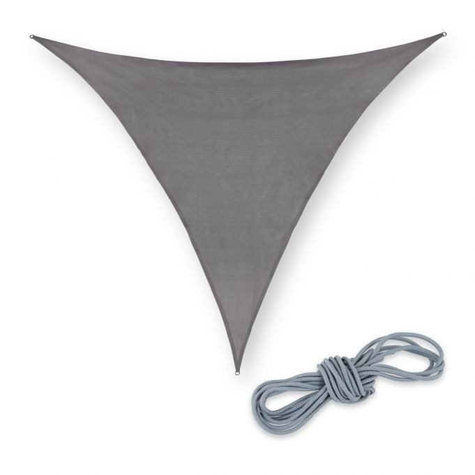 Vela solar de polietileno triangular gris