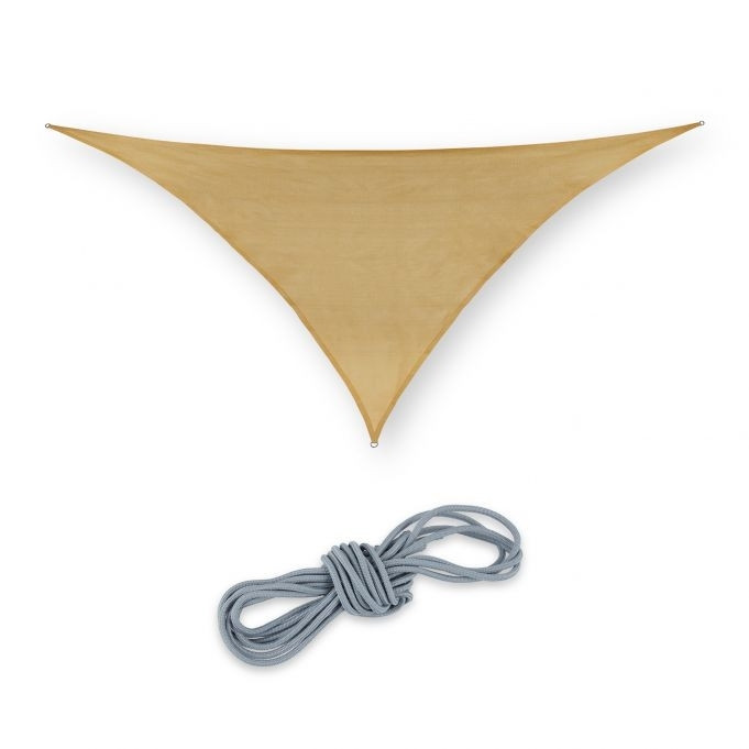 Vela solar triangular de polietileno cor areia
