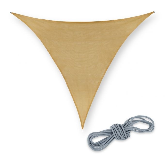 Vela solar triangular de polietileno cor areia