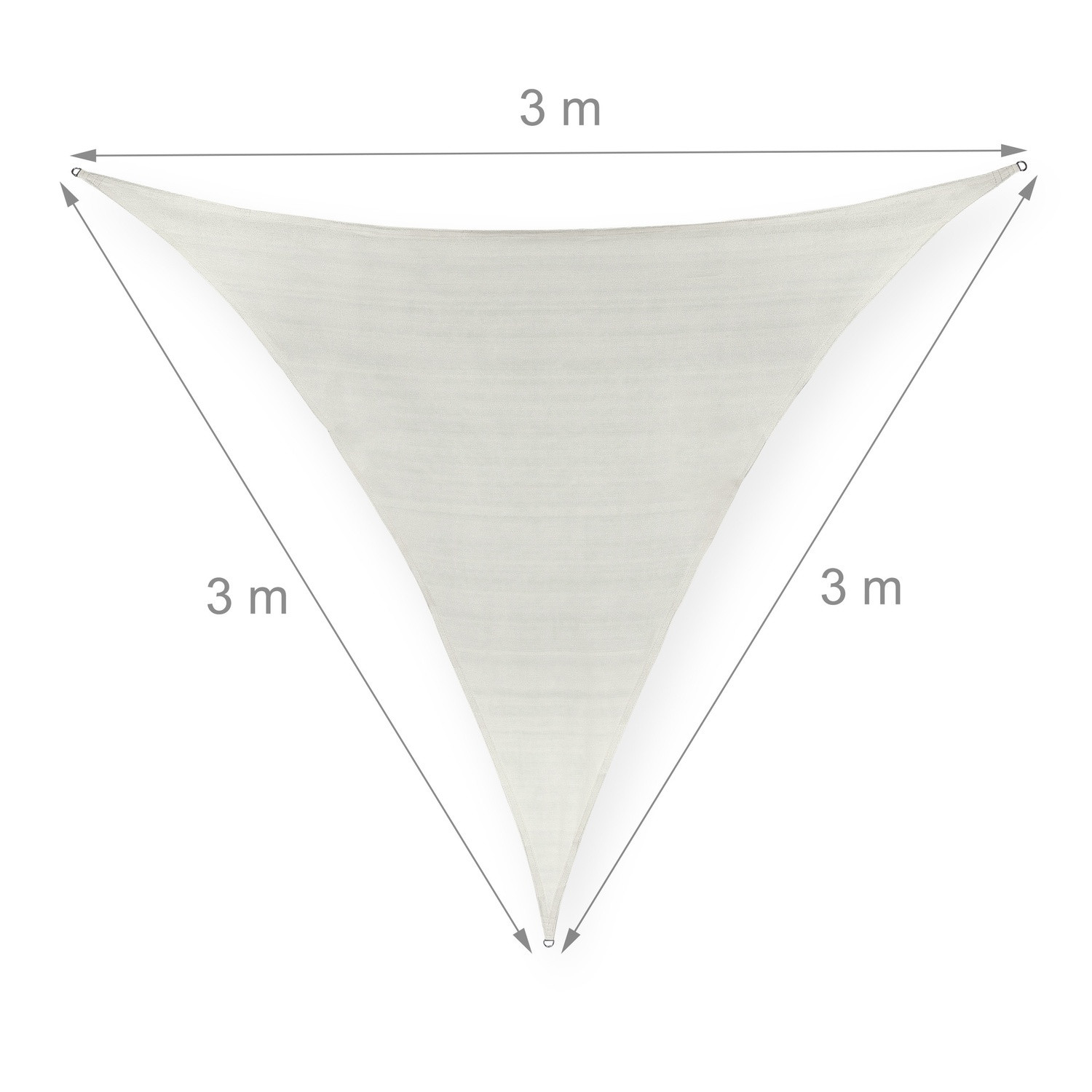 Vela solar em polietileno triangular branca
