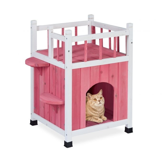 Houten kattenhuis