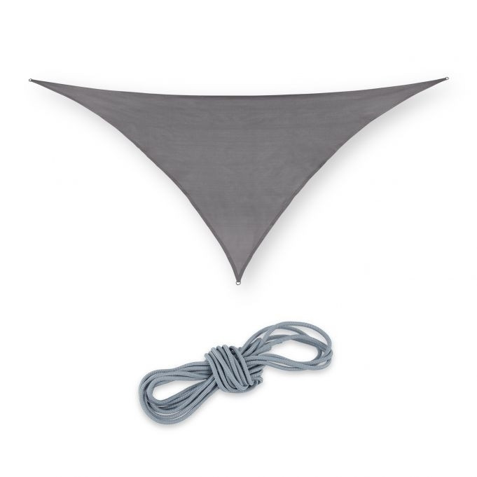 Vela solar de polietileno triangular gris
