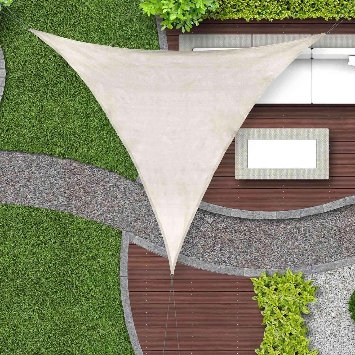 Vela solar de polietileno triangular blanca