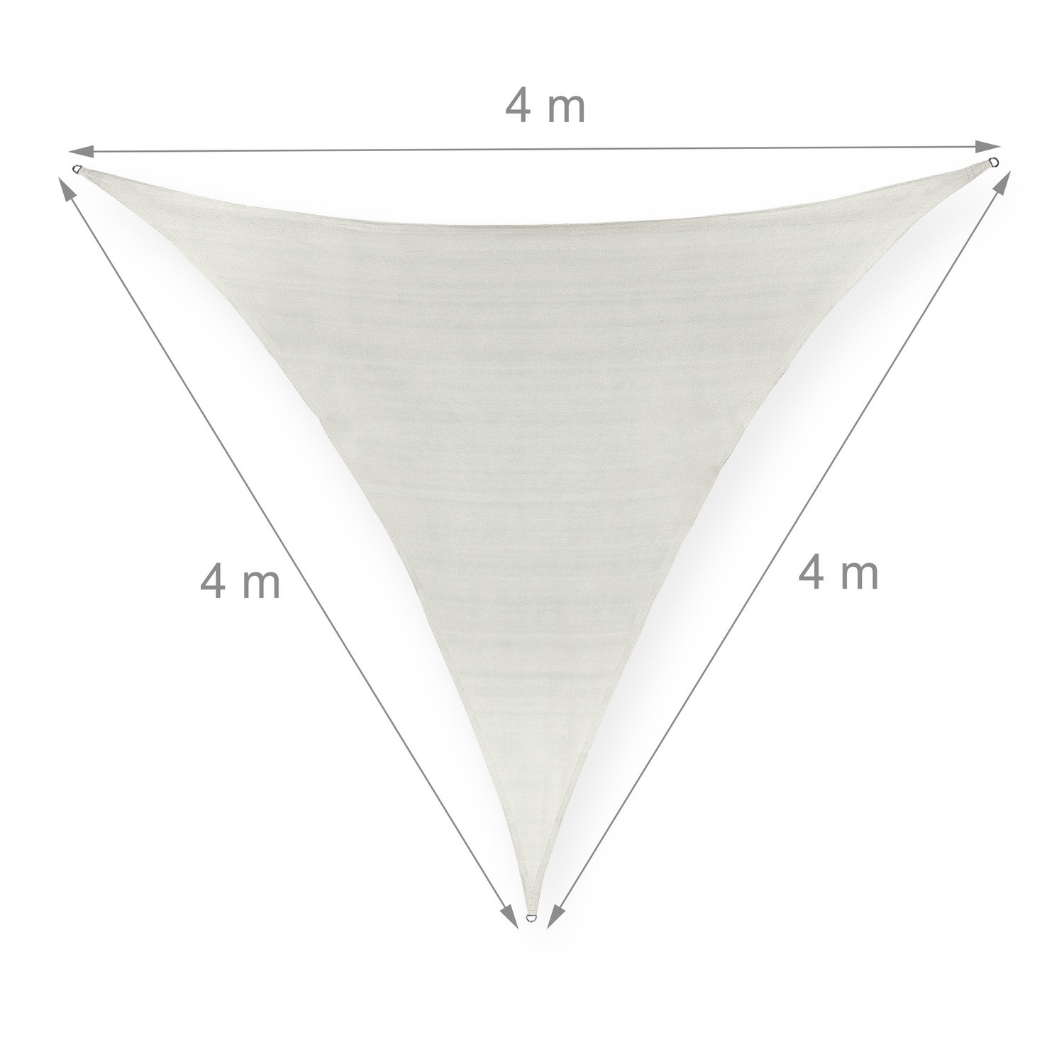 Sun sail polyethylene triangular white