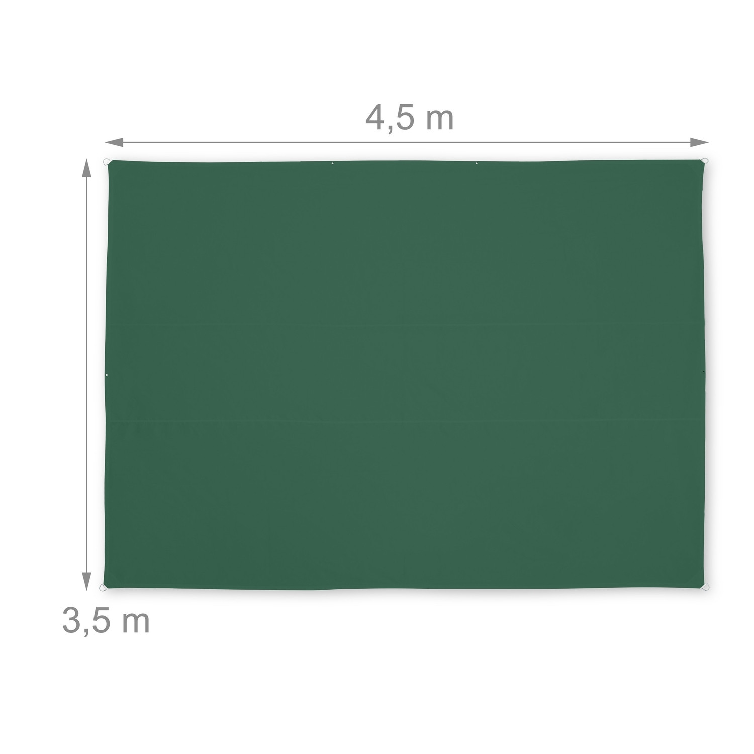 Vela de sol rectangular verde