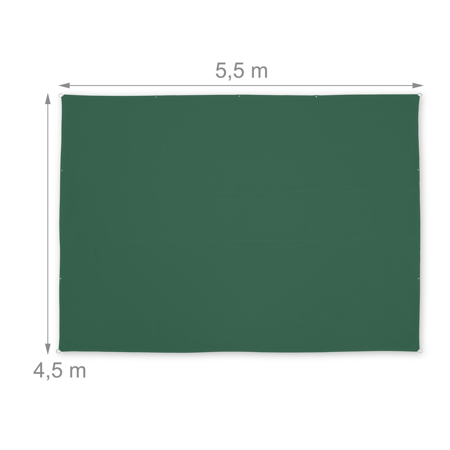 Vela de sol rectangular verde