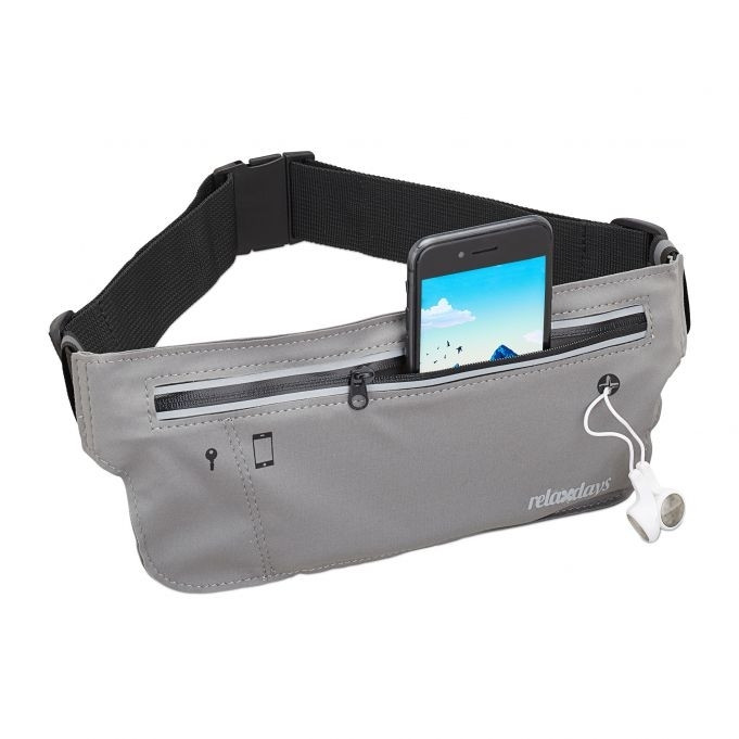 Bolsa de corrida cinza