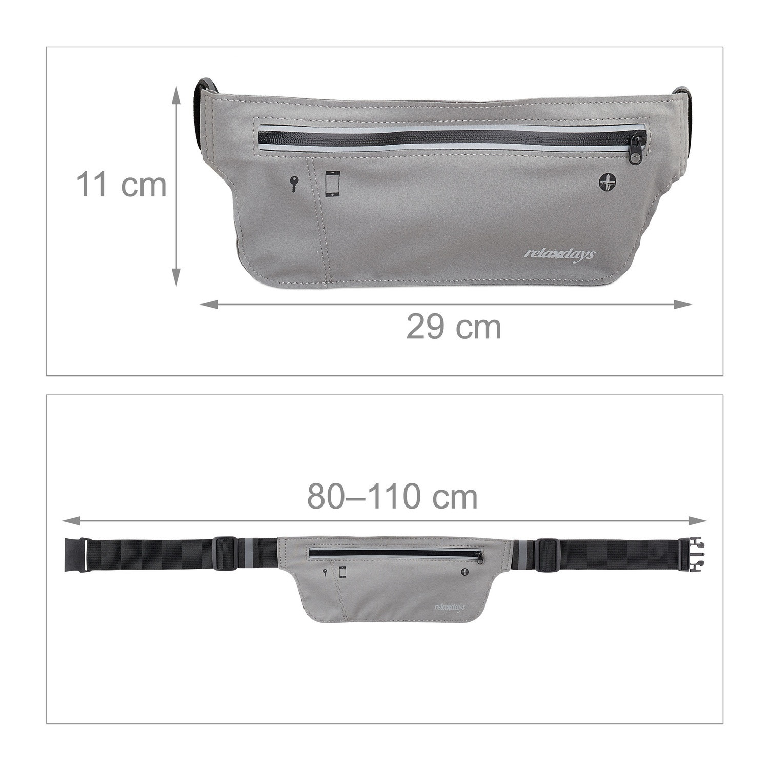 Bolsa de running gris