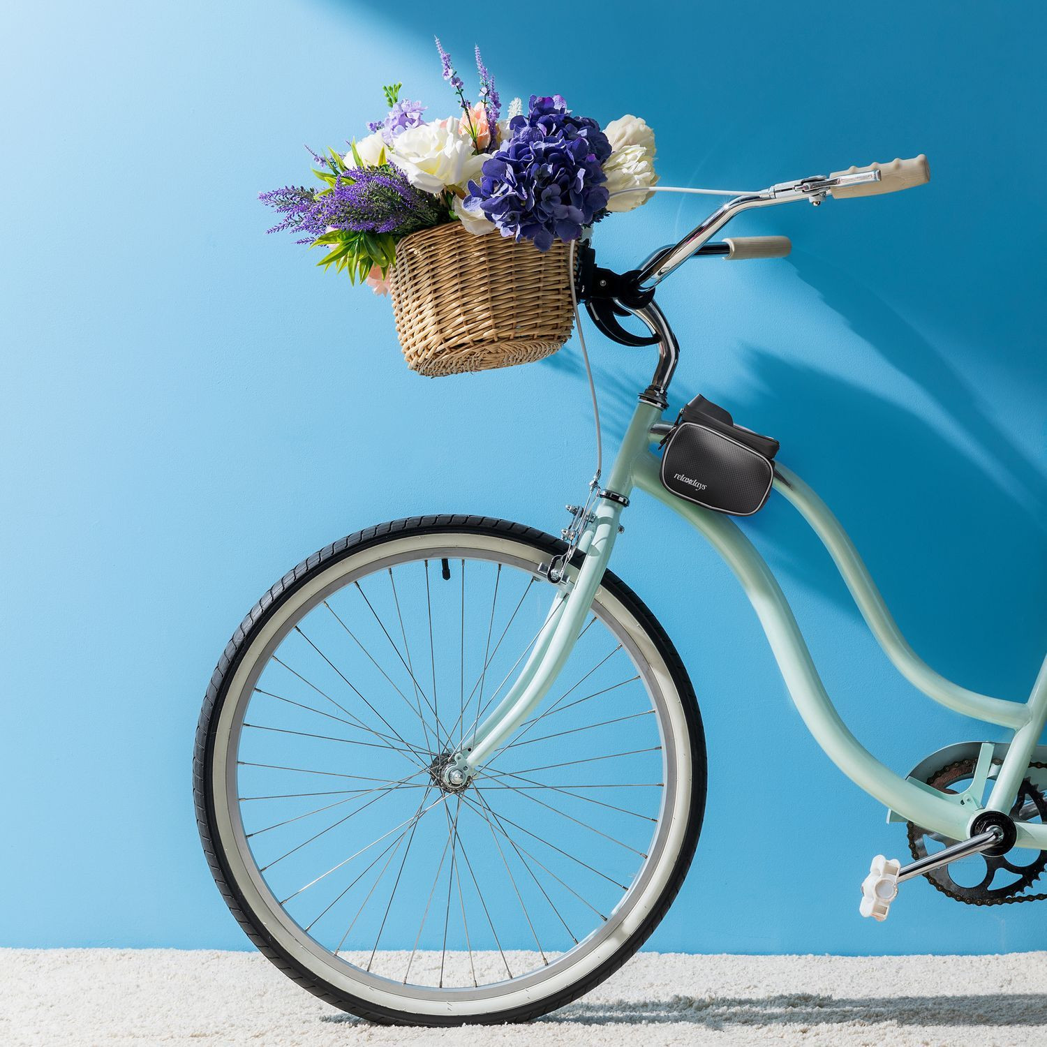 Bolsa quadro para bicicleta com compartimento para celular