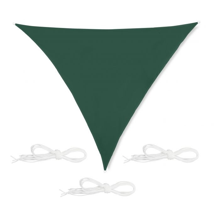 Vela solar triangular verde
