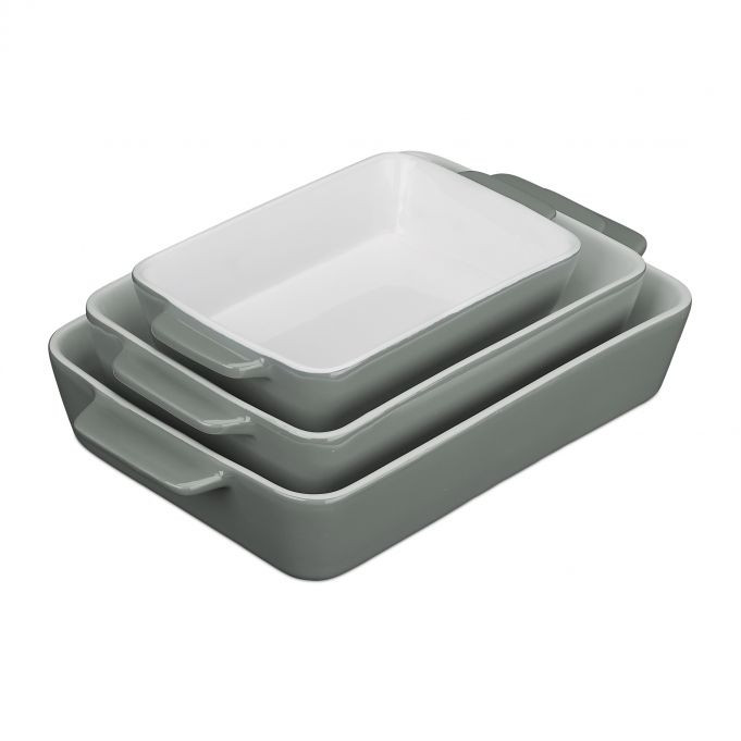 Ovenvorm set van 3 grijs