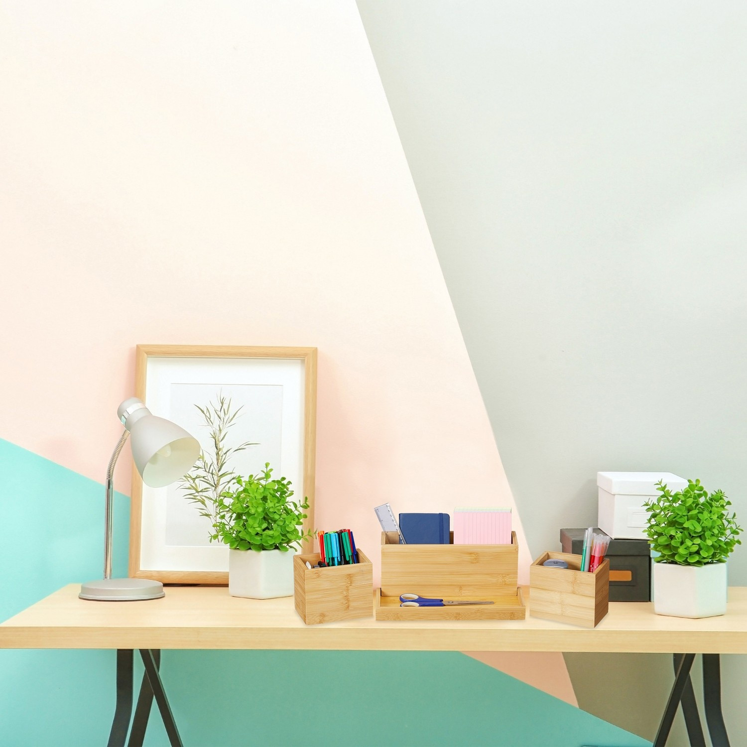 Ensemble de rangement de bureau 4 pièces