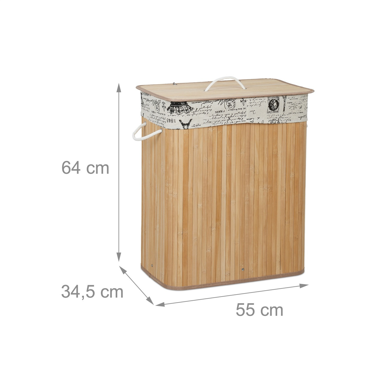 Bamboe wasmand 2 compartimenten