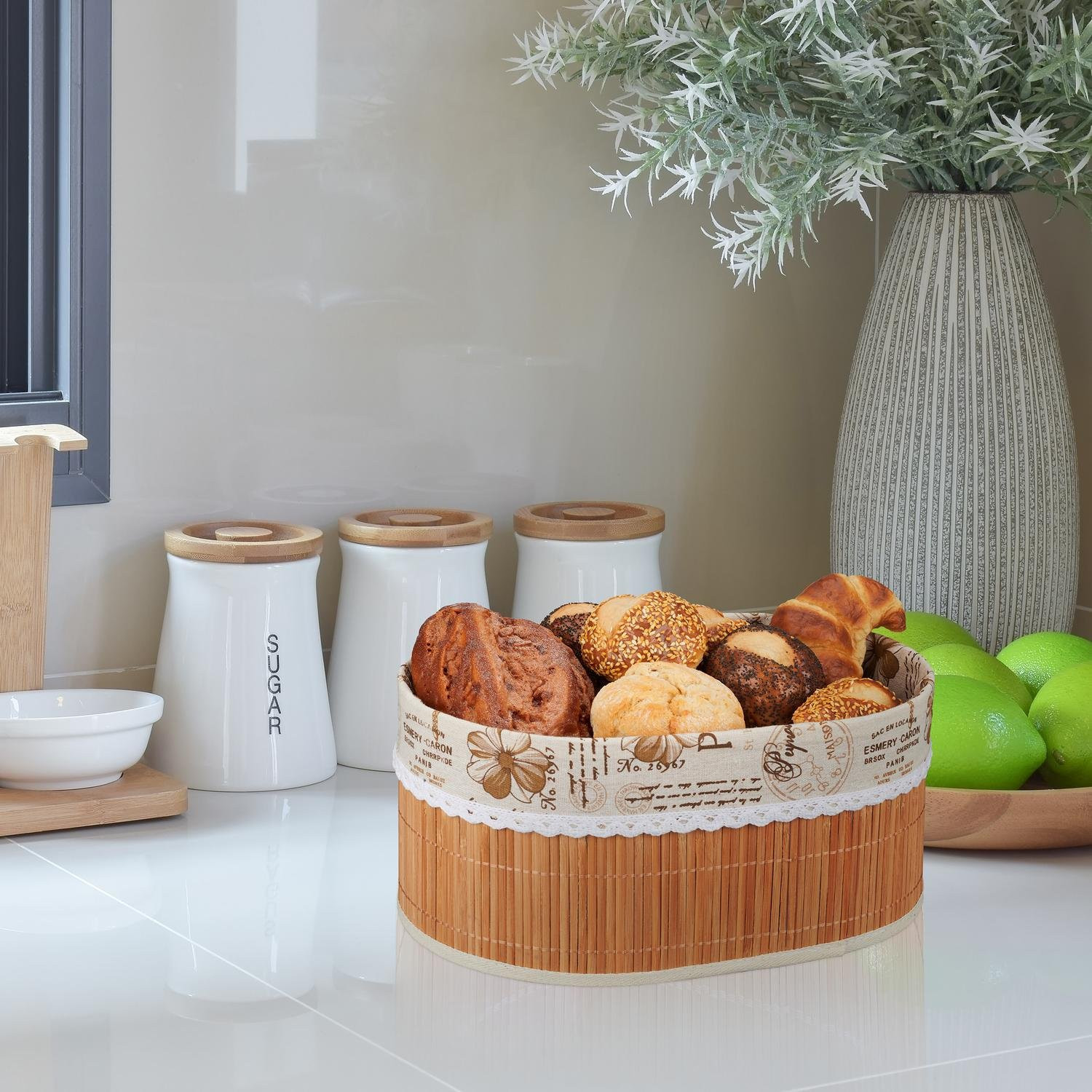 Cesta de pão em bambu Paris