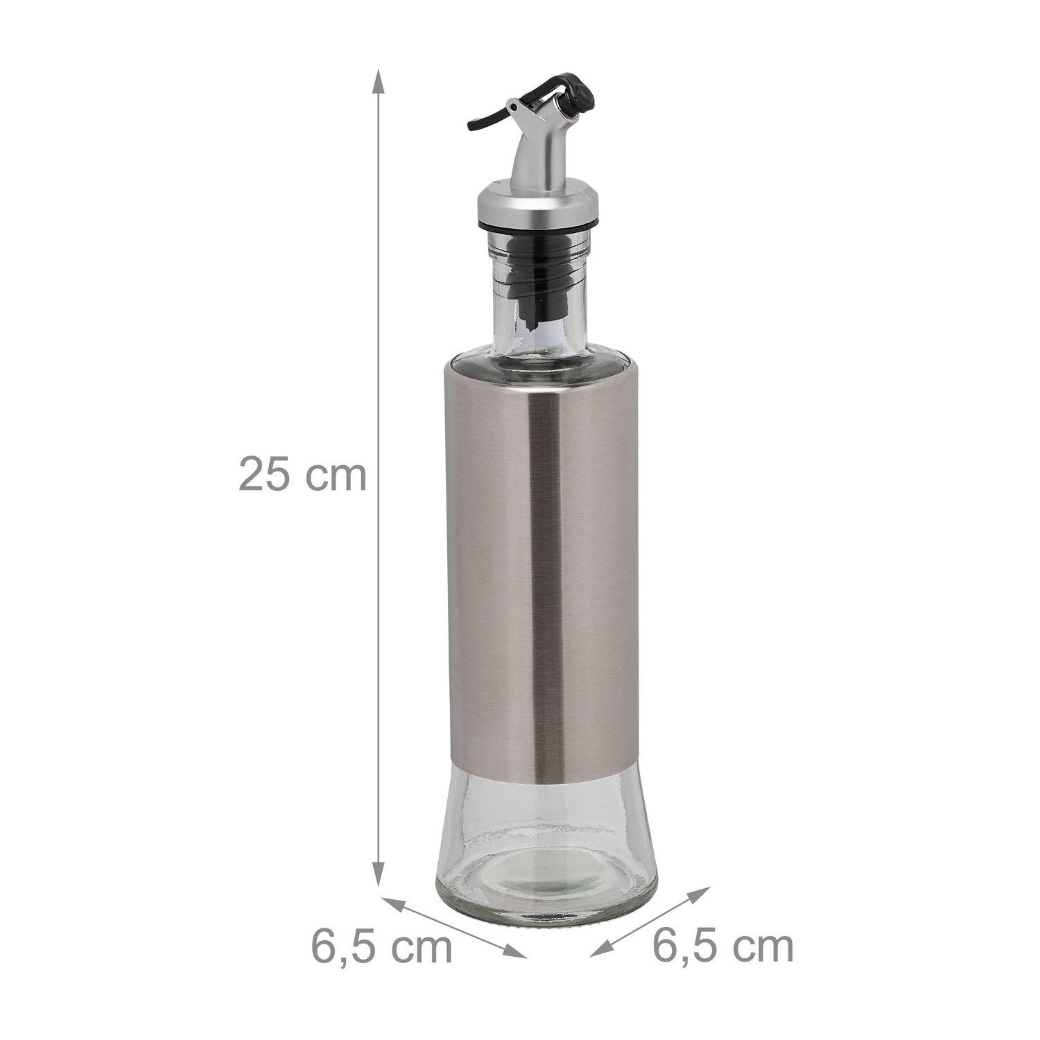 Set olio e aceto con 4 bottiglie