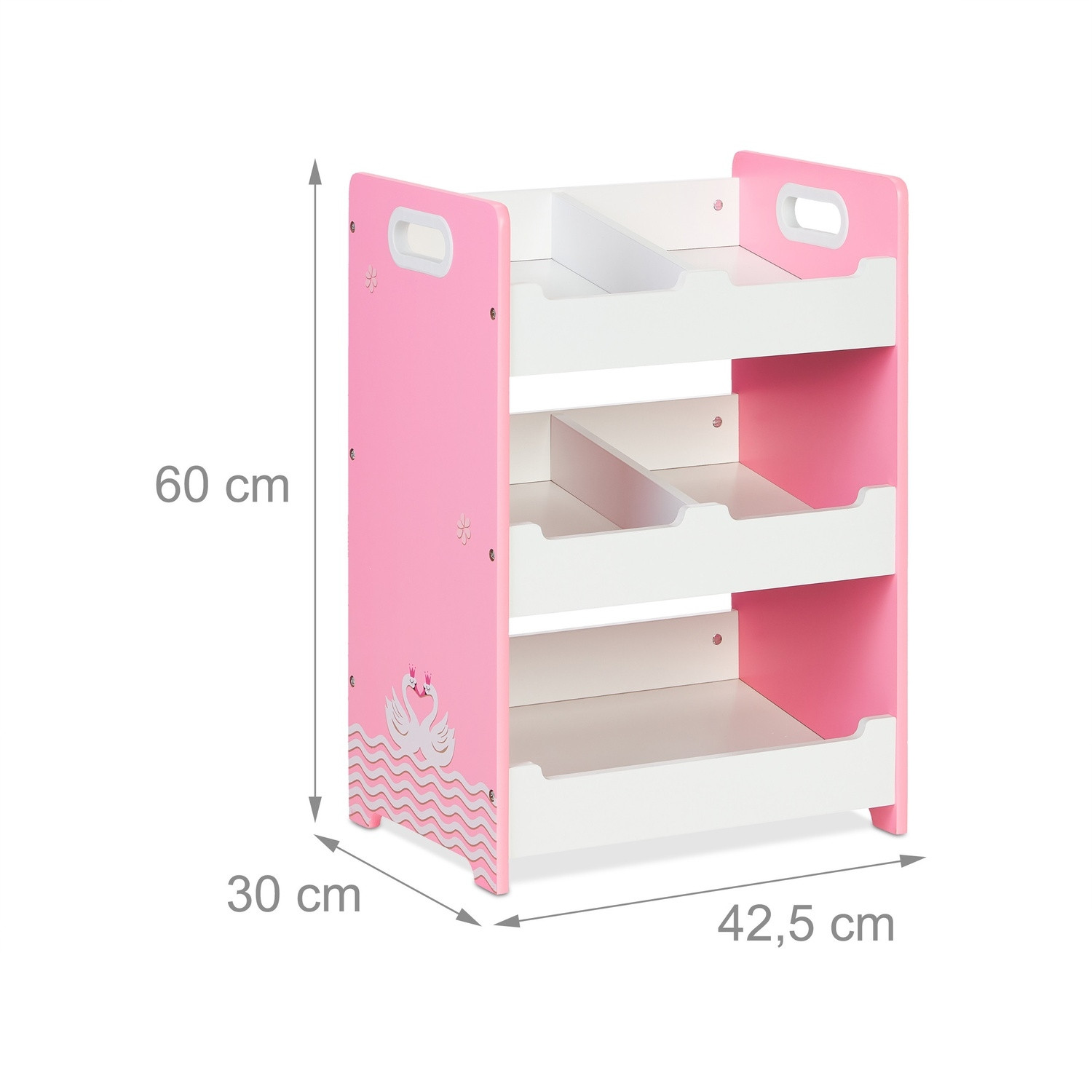Prateleira infantil com 5 compartimentos